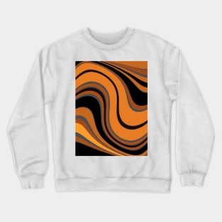 Orange and Black Swirled Crewneck Sweatshirt